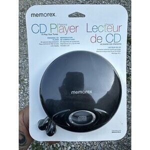 NEW Memorex Personal CD Player MD6451BLK Skip Protection CD/CD-R/-RW + earbuds
